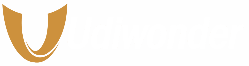 Udiwonder Logo Gold And White